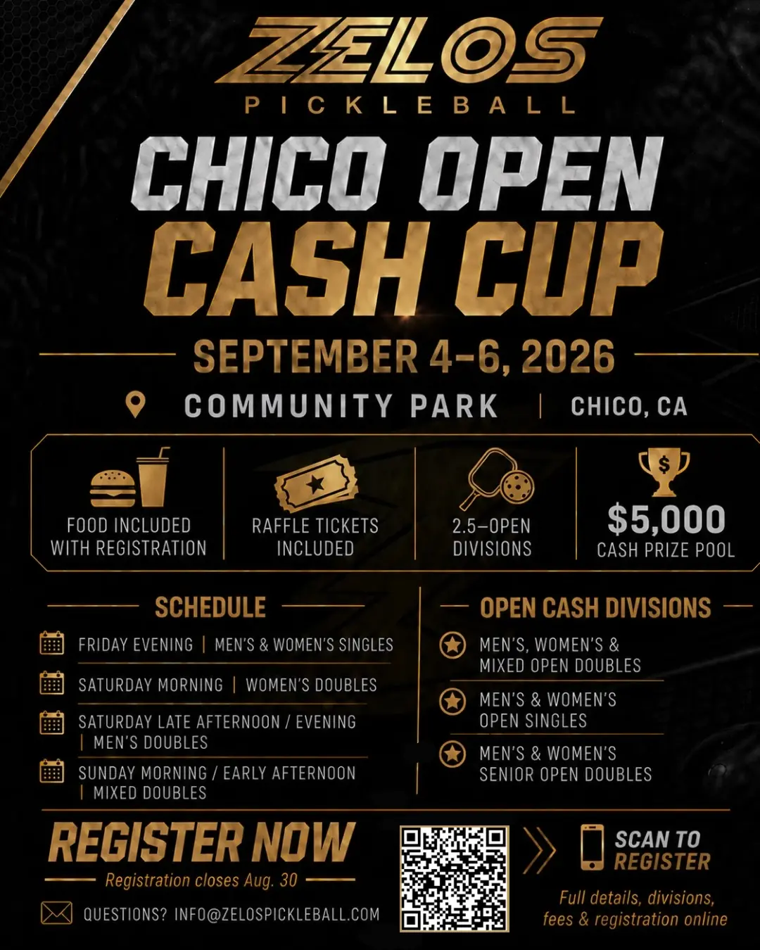 Chico Open Cash Cup event poster